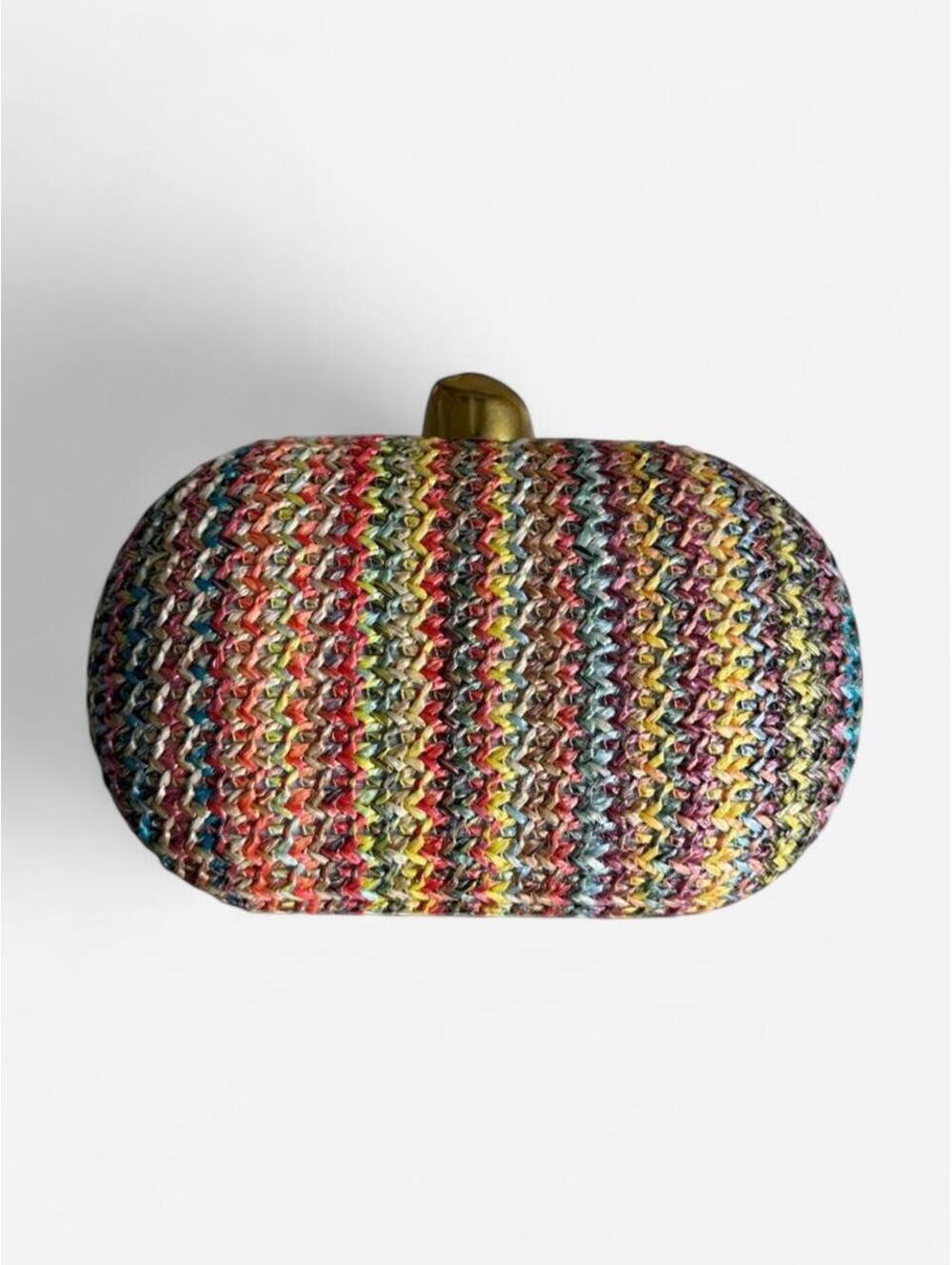 Fashion Nova Multicolored woven clutch